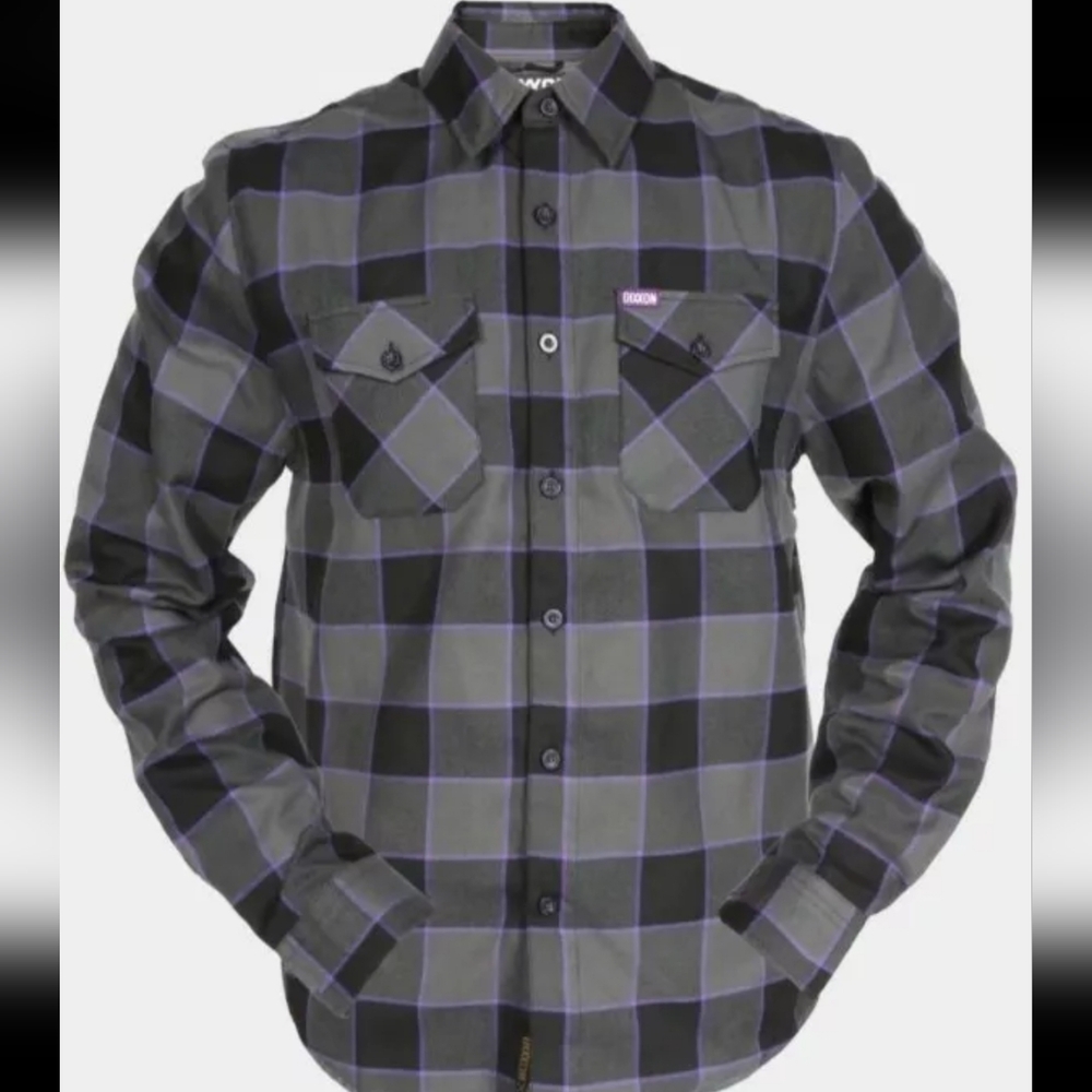 Dixxon 'The Gift' Flannel | Size: Men's Small | Black, Gray, Purple